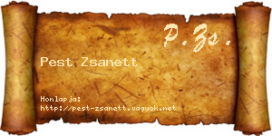 Pest Zsanett névjegykártya